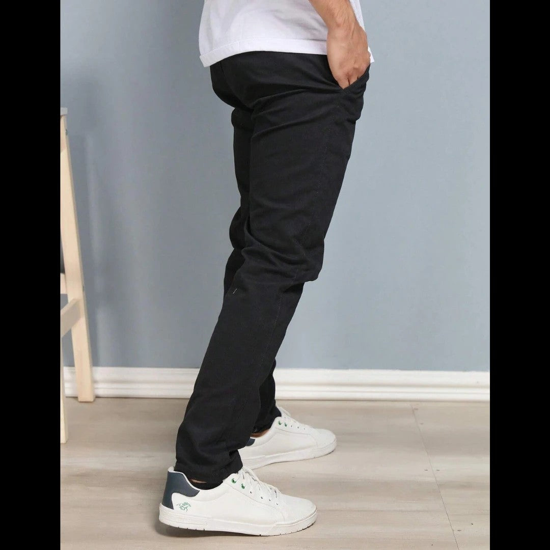 Calça Reta Masculina em Sarja - Kit 4 Unidades + Brinde carteira minimalista