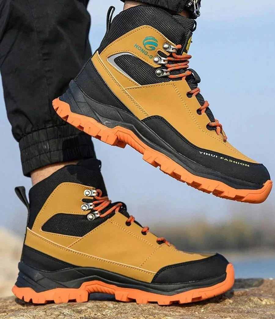 Kit Bota Masculina Safety em 100% Couro Legítimo (à Prova D'Água e Antiderrapante) + 3 BRINDES Limitados