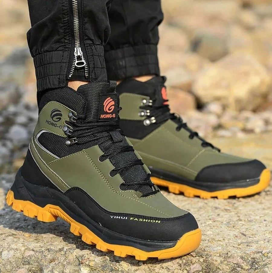 Kit Bota Masculina Safety em 100% Couro Legítimo (à Prova D'Água e Antiderrapante) + 3 BRINDES Limitados