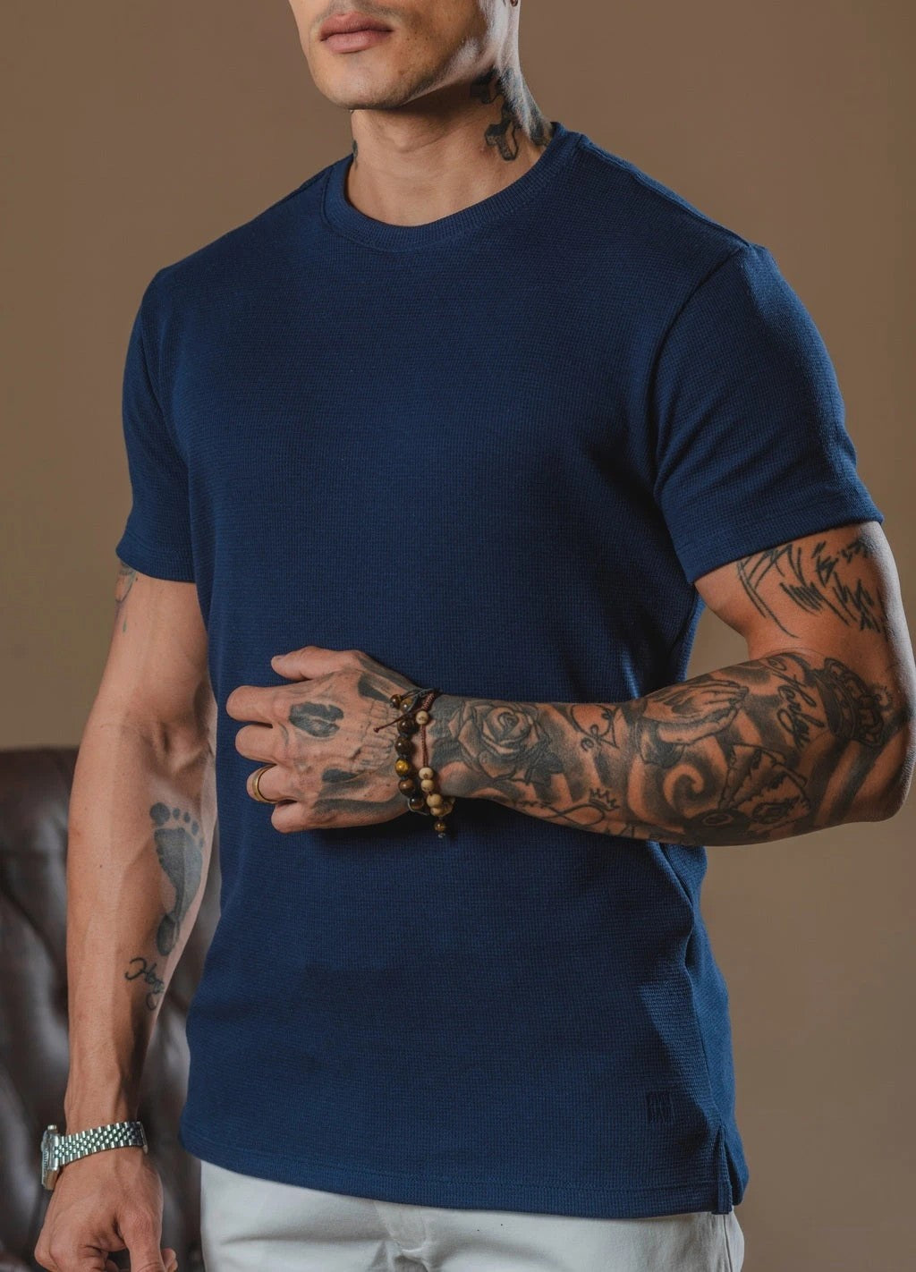 Kit com 5 Camisetas Texturizadas Malha Waffle Milano - Não amassa, não desbota e 0 transparência