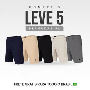 Bermudas Masculina em Sarja RL - Kit 5 Unidades