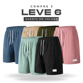 Compre 3 Leve 6 - Shorts em Veludo!