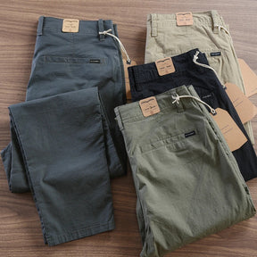 Kit 4 Calças Masculina em Sarja + 2 Jaquetas Premium Reversível Bege/Preta. Brinde Carteira + Relógio Exclusivo até Dia dos Pais