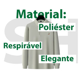 Kit 5 Camisas Polo Manga Longa +BRINDES: Relógio de Luxo e Carteira