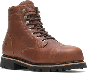 Kit Bota Masculina Norex Cano Médio em 100% Couro Bovino + BRINDES: Relógio Tático, Cinto e Carteira