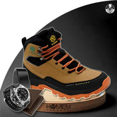 Kit Bota Masculina Safety em 100% Couro Legítimo (à Prova D'Água e Antiderrapante) + 3 BRINDES Limitados