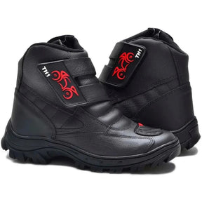 Kit Bota Ortopédica Vulkan com Cano Médio em 100% Couro Floater + BRINDES: Relógio Tático, Cinto e Carteira