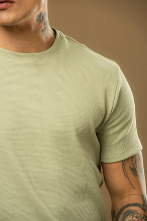 Kit com 5 Camisetas Texturizadas Malha Waffle Milano - Não amassa, não desbota e 0 transparência