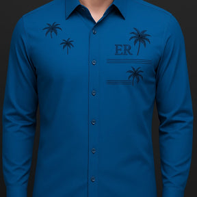 [PAGUE 3 LEVE 5] Camisa Social Masculina Rivanel em 68% Viscose, 27% Seda Tecnológica e 5% Elastano + BRINDES: Cinto, Carteira e Relógio